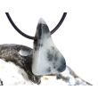 Steatit (Talk / Speckstein) Schmuckstein / Scheibenstein gebohrt - Sonderqualität - Handarbeit - ca. 3,3 cm x 2,2 cm x 0,7 cm