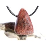 Aventurin rot (Himbeerquarz / Piemonit-Quarzit) Trommelstein / Schmuckstein gebohrt - Sonderqualität - ca. 2,7 cm x 2 cm x 1,8 cm
