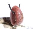 Aventurin rot (Himbeerquarz / Piemonit-Quarzit) Trommelstein / Schmuckstein gebohrt - Sonderqualität - ca. 2,7 cm x 2 cm x 1,8 cm