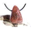 Aventurin rot (Himbeerquarz / Piemonit-Quarzit) Trommelstein / Schmuckstein gebohrt - Sonderqualität - ca. 2,7 cm x 2 cm x 1,8 cm