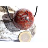 Brekzien-Jaspis XXL Kugel Schmuckstein gebohrt -...