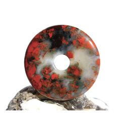 Brekzien-Jaspis Donut 40 mm (5,7 mm stark) -...