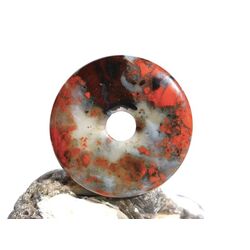 Brekzien-Jaspis Donut 40 mm (5,7 mm stark) - Sonderqualit�t -