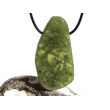 Vesuvian grün (Idokras) XXXL Schmuckstein / Scheibenstein gebohrt - Sonderqualität - Rarität - Handarbeit - ca. 5,5 cm x 2,8 cm x 0,8 cm