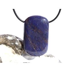 Dumortierit XXL Schmuckstein / Scheibenstein gebohrt - ca. 4,1 cm x 2,5 cm x 1,1 cm
