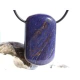 Dumortierit XXL Schmuckstein / Scheibenstein gebohrt - ca. 4,1 cm x 2,5 cm x 1,1 cm