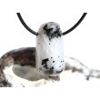 Regenbogenmondstein "Schimmer" Trommelstein gebohrt (Labradorit weiß) - Sonderqualität - ca. 3,2 cm x 1,6 cm x 1,6 cm