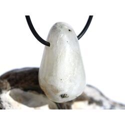 Regenbogenmondstein Schimmer XL Trommelstein gebohrt (Labradorit wei�) - Sonderqualit�t - ca. 3,6 cm x 2,1 cm x 1,6 cm