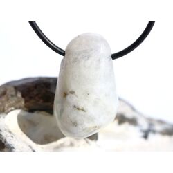 Regenbogenmondstein Schimmer Trommelstein gebohrt (Labradorit wei�) - Sonderqualit�t - ca. 3,3 cm x 2 cm x 1,7 cm