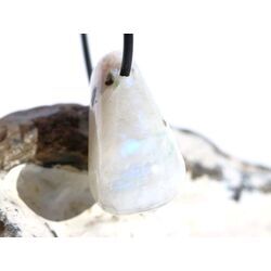Regenbogenmondstein Schimmer Trommelstein gebohrt (Labradorit wei�) - Sonderqualit�t - ca. 3,3 cm x 2 cm x 1,7 cm