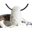 Regenbogenmondstein "Schimmer" Trommelstein gebohrt (Labradorit weiß) - Sonderqualität - ca. 3,3 cm x 2 cm x 1,7 cm