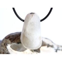 Regenbogenmondstein Schimmer XL Trommelstein gebohrt (Labradorit wei�) - Sonderqualit�t - ca. 3,6 cm x 2 cm x 1,9 cm