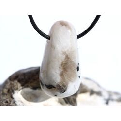 Regenbogenmondstein Schimmer XL Trommelstein gebohrt (Labradorit wei�) - Sonderqualit�t - ca. 3,7 cm x 2 cm x 2 cm - Sonderpreis wg. Makel -