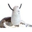 Regenbogenmondstein "Schimmer" XL Trommelstein gebohrt (Labradorit weiß) - Sonderqualität - ca. 3,7 cm x 2 cm x 2 cm - Sonderpreis wg. Makel -