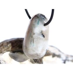 Regenbogenmondstein Schimmer Trommelstein gebohrt (Labradorit wei�) - Sonderqualit�t - ca. 3,3 cm x 1,9 cm x 1,6 cm