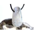 Regenbogenmondstein "Schimmer" Trommelstein gebohrt (Labradorit weiß) - Sonderqualität - ca. 3,3 cm x 1,9 cm x 1,6 cm