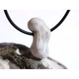 Schlangenhautachat Trommelstein gebohrt - Sonderqualität - ca. 2,6 cm x 1,3 cm x 1,3 cm