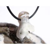Schlangenhautachat Trommelstein gebohrt - Sonderqualität - ca. 2,4 cm x 1,7 cm x 1,3 cm