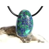 Azurit-Malachit (gepr.) Trommelstein gebohrt - ca. 2,8 cm...
