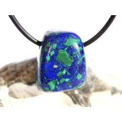 Azurit-Malachit (rek.) Schmuckstein gebohrt - ca. 2,2 cm x 1,8 cm x 1,6 cm