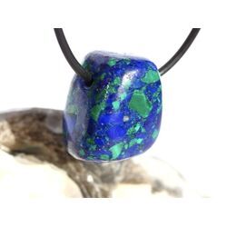 Azurit-Malachit (rek.) Schmuckstein gebohrt - ca. 2,2 cm x 1,8 cm x 1,6 cm