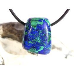 Azurit-Malachit (rek.) Schmuckstein gebohrt - ca. 2,2 cm x 1,8 cm x 1,6 cm