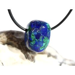 Azurit-Malachit (rek.) Schmuckstein / Trommelstein gebohrt - ca. 2,1 cm x 1,6 cm x 1,6 cm