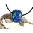 Azurit-Malachit (rek.) Schmuckstein / Trommelstein gebohrt - ca. 2,1 cm x 1,6 cm x 1,6 cm