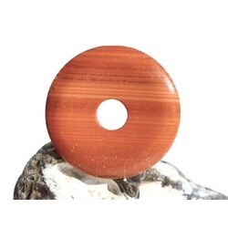 Jaspis geb�ndert Malachit rot Donut 45 mm (5,4 mm stark) - Sonderqualit�t -