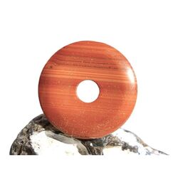 Jaspis geb�ndert Malachit rot Donut 45 mm (5,4 mm stark) - Sonderqualit�t -