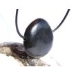 Basalt Scheibenstein / Schmuckstein gebohrt - Sonderqualität - ca. 3 cm x 2,8 cm x 1 cm
