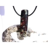 Eudialyt XXL Stab-Schmuckstein gebohrt - Sonderqualität - Rarität - Handarbeit - ca. 4,1 cm x 1,1 cm x 0,9 cm