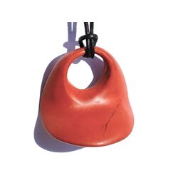 Jaspis rot XXL Schmuckstein gebohrt mit Lederband -...