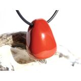 Jaspis rot Schmuckstein gebohrt - Sonderqualität - ca. 2,6 cm x 1,9 cm x 1,2 cm