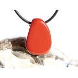 Jaspis rot Schmuckstein gebohrt - Sonderqualität - ca. 2,6 cm x 1,9 cm x 1,2 cm