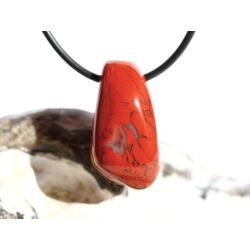 Jaspis rot Schmuckstein gebohrt - Sonderqualität - ca. 2,6 cm x 1,5 cm x 1,6 cm - Sonderpreis wg. Makel -
