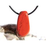Jaspis rot Schmuckstein gebohrt - Sonderqualität - ca. 2,6 cm x 1,5 cm x 1,6 cm - Sonderpreis wg. Makel -