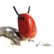 Jaspis rot Schmuckstein gebohrt - Sonderqualität - ca. 2,6 cm x 1,5 cm x 1,6 cm - Sonderpreis wg. Makel -