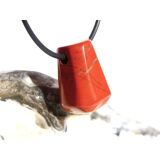 Jaspis rot Schmuckstein gebohrt - Sonderqualität - ca. 2,3 cm x 1,5 cm x 1,5 cm