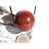 Brekzien-Jaspis XXL Kugel Schmuckstein gebohrt - Sonderqualität - ca. 3,8 cm