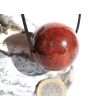 Brekzien-Jaspis XXL Kugel Schmuckstein gebohrt - Sonderqualität - ca. 3,8 cm