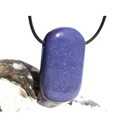 Dumortierit XXL Schmuckstein / Scheibenstein gebohrt - ca. 4 cm x 2,5 cm x 1 cm