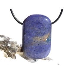 Dumortierit XXL Schmuckstein / Scheibenstein gebohrt - ca. 4 cm x 2,5 cm x 1 cm