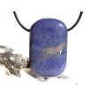 Dumortierit XXL Schmuckstein / Scheibenstein gebohrt - ca. 4 cm x 2,5 cm x 1 cm