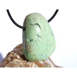 Chrysopras XL Trommelstein gebohrt - ca. 3,6 cm x 2,6 cm x 1,5 cm