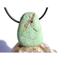 Chrysopras XL Trommelstein gebohrt - ca. 3,6 cm x 2,6 cm x 1,5 cm