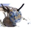 Lapislazuli / Fleck-Lapis Trommelstein gebohrt - ca. 2,4 cm x 1,8 cm x 2 cm
