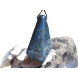Lapislazuli / Fleck-Lapis XL Schmuckstein gebohrt - ca. 3,7 cm x 2,6 cm x 1,8 cm - inkl. Band -