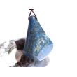 Lapislazuli / Fleck-Lapis XL Schmuckstein gebohrt - ca. 3,7 cm x 2,6 cm x 1,8 cm - inkl. Band -