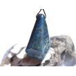 Lapislazuli / Fleck-Lapis XL Schmuckstein gebohrt - ca. 3,7 cm x 2,6 cm x 1,8 cm - inkl. Band -